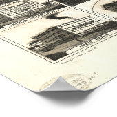 1882 Brockton, MA Birds Eye Uitzicht Panorama Poster (Hoek)