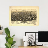 1882 Greeley, CO Birds Eye Uitzicht Panoramic Map Poster (Thuiskantoor)