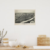 1883 Aerial Map Spring City PA Pennsylvania Poster (Keuken)