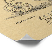 1883  High Wheeler Bicycle Patent Art Print (Hoek)