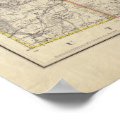 1883 Kaart Wyoming Poster (Hoek)