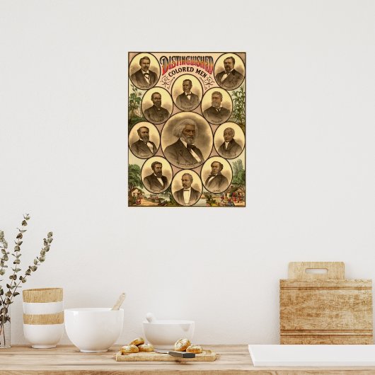 1883 Poster van onderscheiden gekleurde Mannen (Keuken)