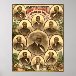 1883 Poster van onderscheiden gekleurde Mannen