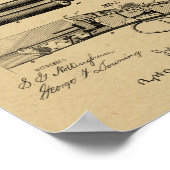 1883 Tekening van geweerpatronen Poster (Hoek)