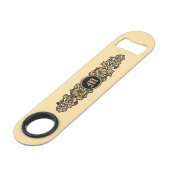  1884 Cartouche Ornament Monogram Sjabloon Speed Flessenopener (Achterkant Gekanteld)