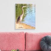1884 - Grote blauwe reiger Canvas Afdruk (Insitu (Woonkamer))