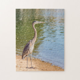 1884 - Grote blauwe reiger op Shore Puzzel