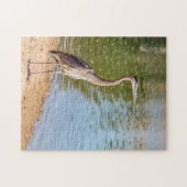 1884 - Grote blauwe reiger op Shore Puzzel Legpuzzel (Horizontaal)