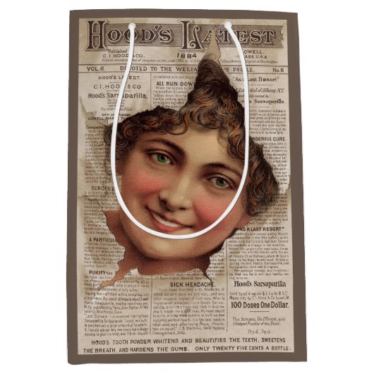 1884 Hood Tooth Powder-handelskaart Medium Cadeauzakje (Voorkant)