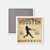 1884 Houston Texas Baseball Magneet (Voorkant / Achterkant)