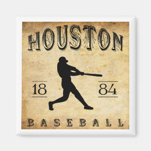 1884 Houston Texas Baseball Magneet