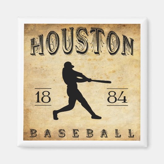 1884 Houston Texas Baseball Magneet (Voorkant)