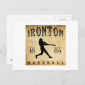 1884 Ironton Ohio Baseball Briefkaart (Voorkant / Achterkant)