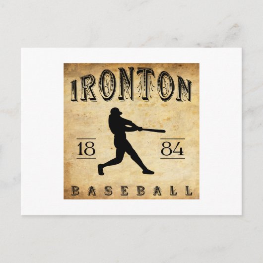 1884 Ironton Ohio Baseball Briefkaart (Voorkant)