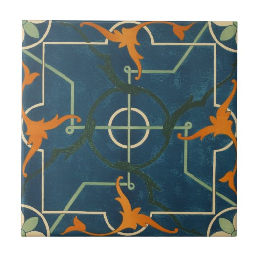  1884 Kunstblauw voor sierdoeleinden Tegeltje (Voorkant)