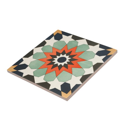  1884 Kunstster voor sierdoeleinden Tegeltje (Zijkant)