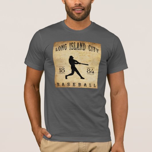 1884 Long Island City New York Baseball T-shirt (Voorkant)