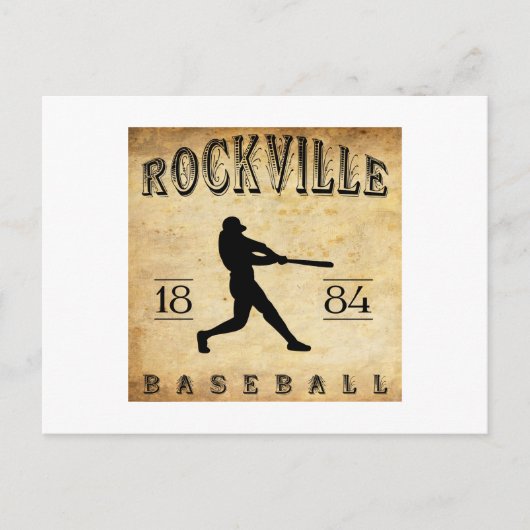 1884 Rockville Connecticut Baseball Briefkaart (Voorkant)