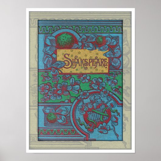 1884 SHAKSPEARE BOEK HOESJE ART POSTER (Voorkant)