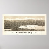 1884 Skaneateles, NY Birds Eye Uitzicht Panoramic  Poster (Voorkant)