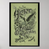 1884  Victor Bicycles en Art Poster (Voorkant)