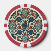 1885  Arabische Deco Fantasy Floral Poker Chips (Voorkant)