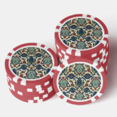 1885  Arabische Deco Fantasy Floral Poker Chips (Opstapeling)