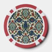 1885  Arabische Deco Fantasy Floral Poker Chips (Achterkant)