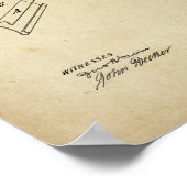 1885 Barber Razor Old Kijk Patent Artwork Poster (Hoek)