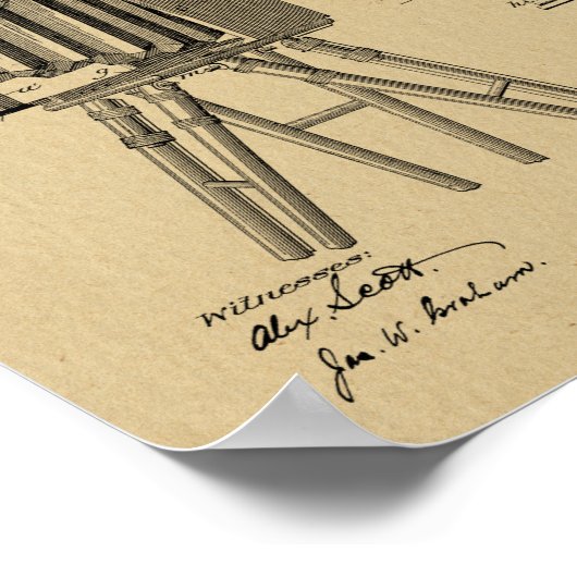 1885 Camera Patent Art Drawing Print (Hoek)