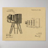 1885 Camera Patent Art Drawing Print (Voorkant)