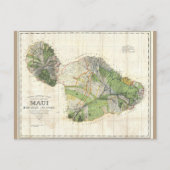 1885 De Witt Alexander Map of Maui, Hawaii Briefkaart (Voorkant)