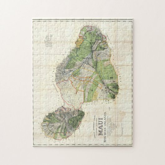 1885 De Witt Alexander Map of Maui, Hawaii Legpuzzel (Verticaal)