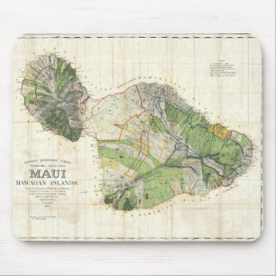 1885 De Witt Alexander Map of Maui, Hawaii Muismat