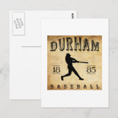 1885 Durham North Carolina Baseball Briefkaart (Voorkant / Achterkant)