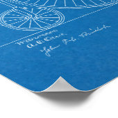 1885 High Wheeler Bicycle Design Patent Art Print (Hoek)