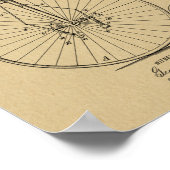 1885 High Wheeler Bicycle Design Patent Art Print (Hoek)