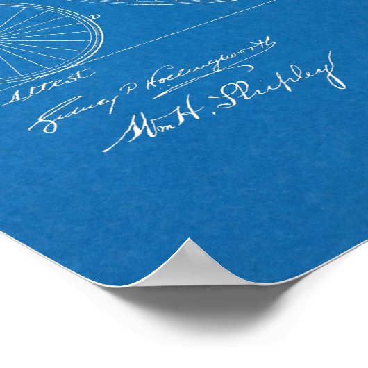 1885 High Wheeler Bicycle Design Patent Art Print (Hoek)