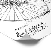 1885  High Wheeler Bicycle Patent Art Print (Hoek)