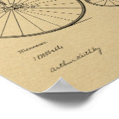 1885 High Wheeler Bicycle Patent Art Print (Hoek)