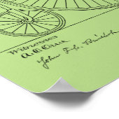 1885  High Wheeler Bicycle Patent Art Print (Hoek)