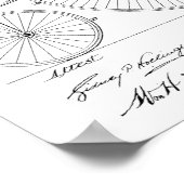 1885  High Wheeler Bicycle Patent Art Print (Hoek)