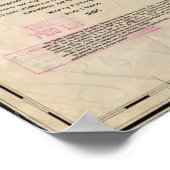 1885 Kaart van Maui, Hawaii Poster (Hoek)