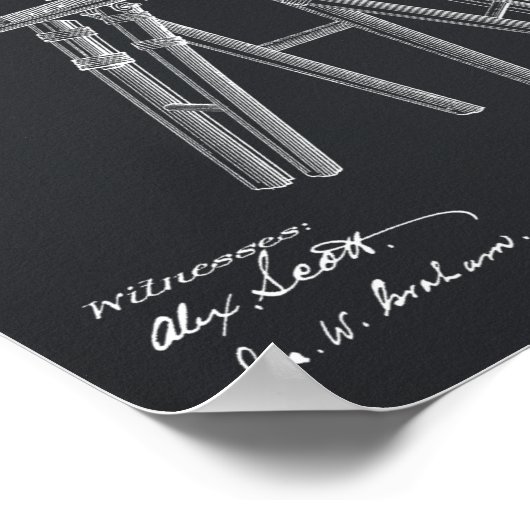 1885 Kunsttekentekening camera Patent Poster (Hoek)