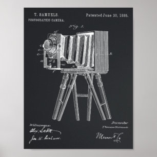 1885 Kunsttekentekening camera Patent Poster