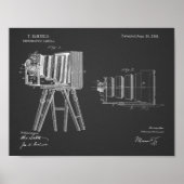 1885 Kunsttekentekening camera Patent Poster (Voorkant)