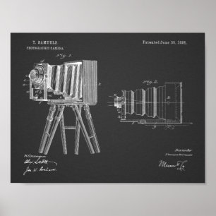 1885 Kunsttekentekening camera Patent Poster