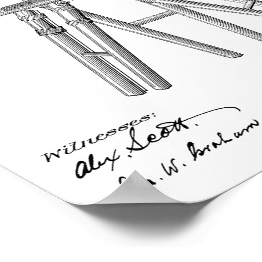 1885 Kunsttekentekening camera Patent Poster (Hoek)