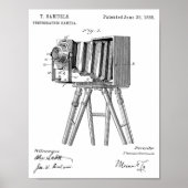 1885 Kunsttekentekening camera Patent Poster (Voorkant)