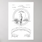 1885  one Wheeled Bike Patent Print (Voorkant)